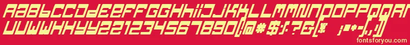 Tpf Font – Yellow Fonts on Red Background