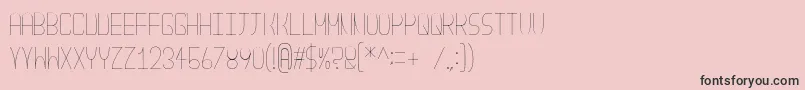 NouveaufontdueUltralight Font – Black Fonts on Pink Background
