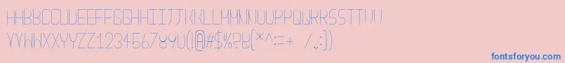 NouveaufontdueUltralight Font – Blue Fonts on Pink Background