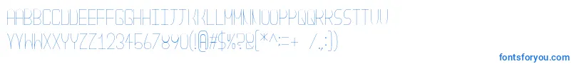NouveaufontdueUltralight Font – Blue Fonts on White Background
