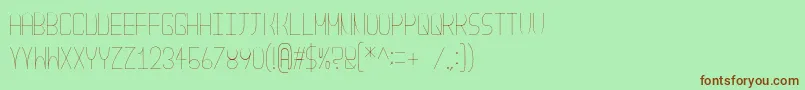 NouveaufontdueUltralight Font – Brown Fonts on Green Background