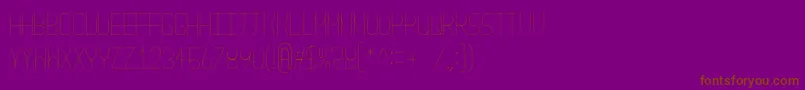 NouveaufontdueUltralight Font – Brown Fonts on Purple Background