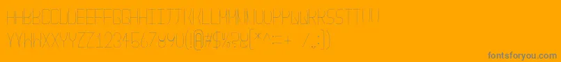 Шрифт NouveaufontdueUltralight – серые шрифты на оранжевом фоне
