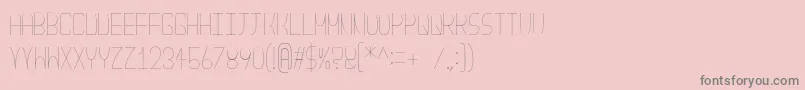 NouveaufontdueUltralight Font – Gray Fonts on Pink Background