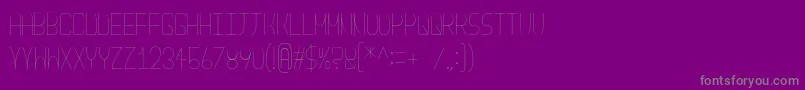 NouveaufontdueUltralight Font – Gray Fonts on Purple Background
