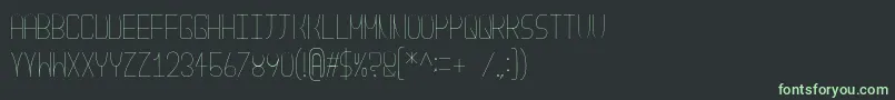 NouveaufontdueUltralight Font – Green Fonts on Black Background