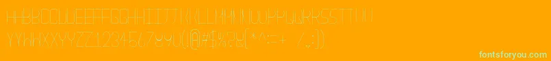 NouveaufontdueUltralight Font – Green Fonts on Orange Background