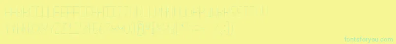NouveaufontdueUltralight Font – Green Fonts on Yellow Background