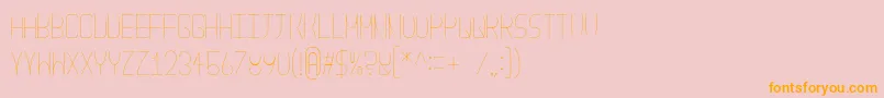 NouveaufontdueUltralight Font – Orange Fonts on Pink Background