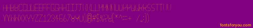 NouveaufontdueUltralight Font – Orange Fonts on Purple Background
