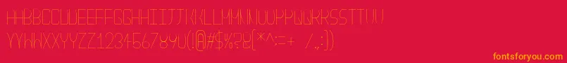 Шрифт NouveaufontdueUltralight – оранжевые шрифты на красном фоне