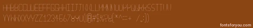NouveaufontdueUltralight Font – Pink Fonts on Brown Background