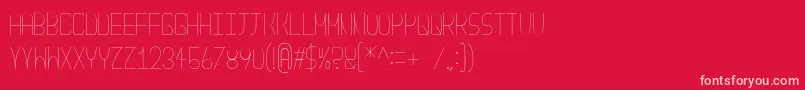 NouveaufontdueUltralight Font – Pink Fonts on Red Background
