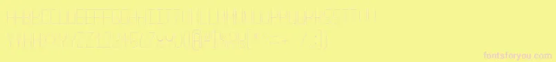 NouveaufontdueUltralight Font – Pink Fonts on Yellow Background