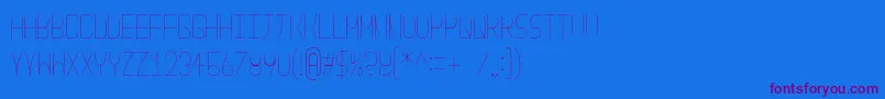 NouveaufontdueUltralight Font – Purple Fonts on Blue Background