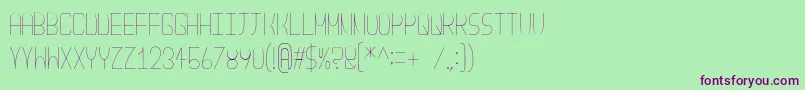 NouveaufontdueUltralight Font – Purple Fonts on Green Background