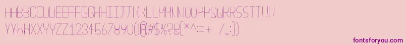 NouveaufontdueUltralight Font – Purple Fonts on Pink Background