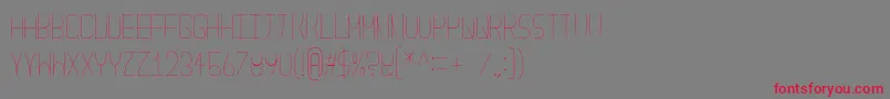 フォントNouveaufontdueUltralight – 赤い文字の灰色の背景