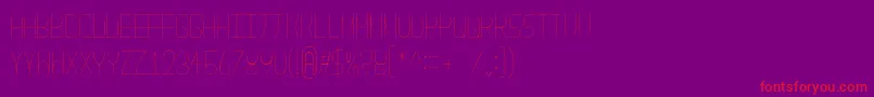 NouveaufontdueUltralight Font – Red Fonts on Purple Background