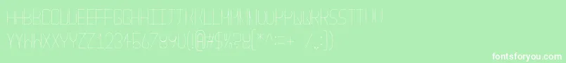 Więcej informacji o czcionce NouveaufontdueUltralight Czcionka NouveaufontdueUltralight – białe czcionki na zielonym tle