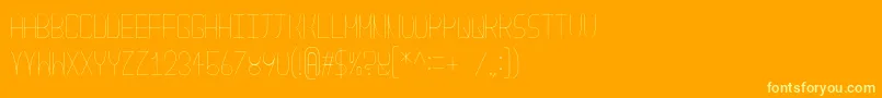 NouveaufontdueUltralight Font – Yellow Fonts on Orange Background