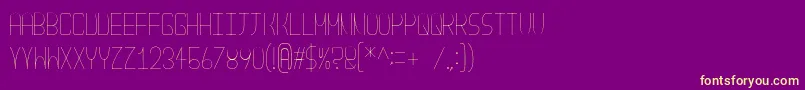 NouveaufontdueUltralight-Schriftart – Gelbe Schriften auf violettem Hintergrund