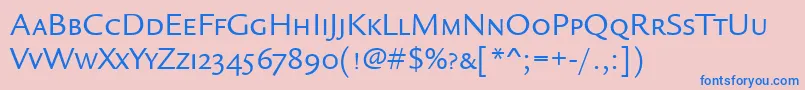 LegacySansScItcTtBook Font – Blue Fonts on Pink Background