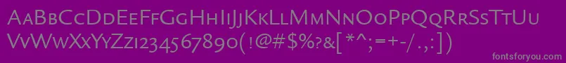 LegacySansScItcTtBook Font – Gray Fonts on Purple Background