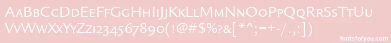 LegacySansScItcTtBook Font – White Fonts on Pink Background
