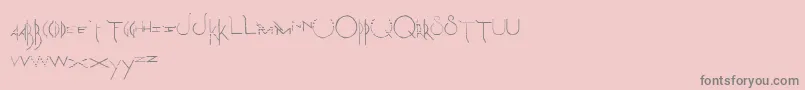 MartianChronicles-Schriftart – Graue Schriften auf rosa Hintergrund