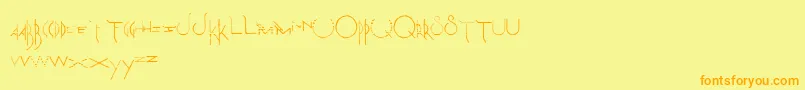 MartianChronicles Font – Orange Fonts on Yellow Background