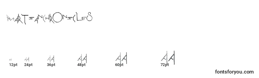 Размеры шрифта MartianChronicles