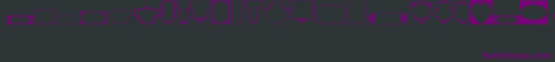 Czcionka VintagePanels07 – fioletowe czcionki na czarnym tle