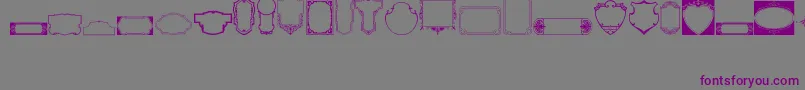 VintagePanels07 Font – Purple Fonts on Gray Background