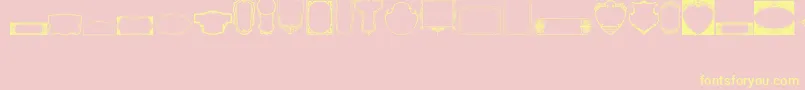 VintagePanels07 Font – Yellow Fonts on Pink Background