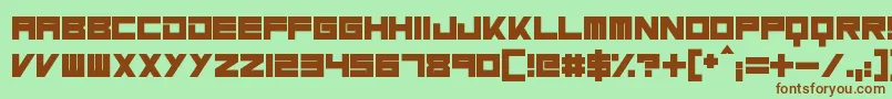 MassiveBassline Font – Brown Fonts on Green Background