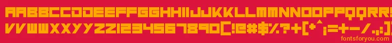 MassiveBassline Font – Orange Fonts on Red Background