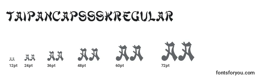 TaipancapssskRegular Font Sizes
