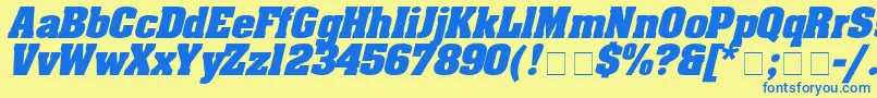 fuente EricaboldexpdItalic – Fuentes Azules Sobre Fondo Amarillo