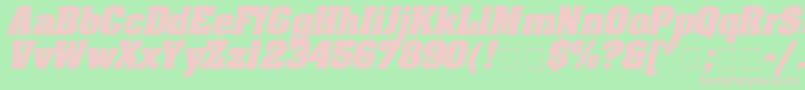 EricaboldexpdItalic Font – Pink Fonts on Green Background