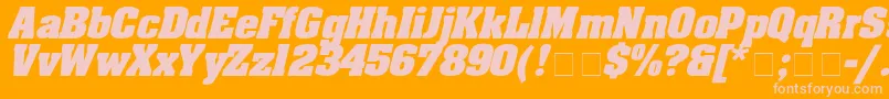 EricaboldexpdItalic Font – Pink Fonts on Orange Background