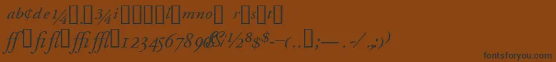 GaramondprosskItalic Font – Black Fonts on Brown Background