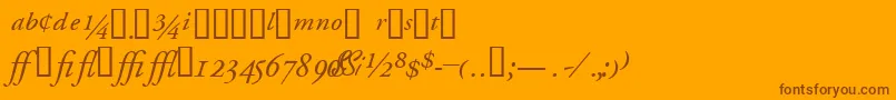 GaramondprosskItalic Font – Brown Fonts on Orange Background