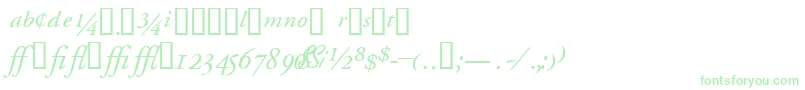 GaramondprosskItalic-Schriftart – Grüne Schriften