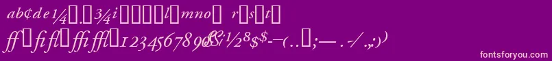 fuente GaramondprosskItalic – Fuentes Rosadas Sobre Fondo Morado