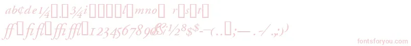GaramondprosskItalic Font – Pink Fonts on White Background