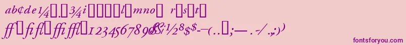 GaramondprosskItalic Font – Purple Fonts on Pink Background