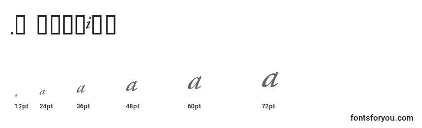GaramondprosskItalic Font Sizes