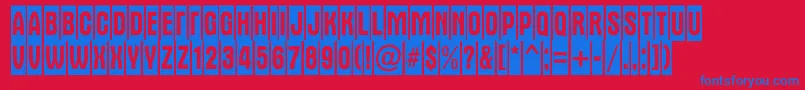 AAlternatitulnrcm Font – Blue Fonts on Red Background