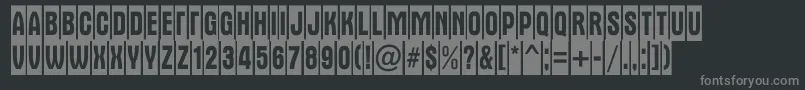 AAlternatitulnrcm-fontti – harmaat kirjasimet mustalla taustalla
